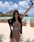 花柄 ビキニ 元気 可愛い 水着 透かし彫り 着瘦せ ストラップXH7-DP-A19375