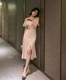 フリル 可愛い エレガント マーメイドスカート 高品質 通勤 XH2-JY1964