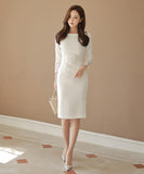 ひざ丈ドレス ミニドレス 新作 ゴージャス レース MY2-ZED88459N14