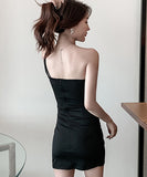 【3色】非対称 谷間魅せ セクシー キャバドレス 肌見せ XH2-MLS4188B