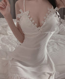 3色 かわいい パジャマ 清楚感 リボン レース フリル MY8-GR1380