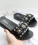 7type ぺたんこ サンダル 夏 かわいい 新作 キラキラ スリッパ MY5-DJ1831