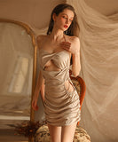 2色 えちえち 勝負下着 セクシー 谷間魅せ ルームウェア 透かし彫り MY8-GR1659