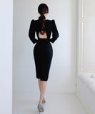 2色 キャバドレス ドレス ワンピース 背露出 肌見せ ゴージャス セクシー ZED880470E