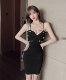 【4色】ミニドレス キャバドレス リボン かわいい ニット MY2-MLS6202