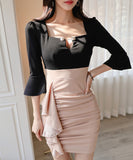 ミニドレス キャバドレス フリル かわいい 新作 MY2-ZED881890B