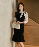 ロングドレス パーティードレス かわいい ゴージャス リボン MY2-889210GS