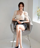 ミニドレス キャバドレス かわいい ふわふわ 新作 脚長効果 MY2-ZED887562A71