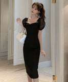 2色 膝丈ドレス ドレス 宴会 パーティードレス 結婚式 披露宴 二次会 MY2-JY4047