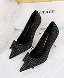 【3色】キラキラ リボン 高見え ゴージャス 結婚式 二次会 女子会 ハイヒール パンプス　XH5-DS1932-18