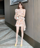 ミニドレス レース かわいい ゴージャス ワンショルダー パーティー MY2-JY4314