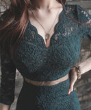 ひざ丈ドレス 新作 ドレス 同伴 アフター レース 谷間魅せ MY2-ZED7217