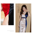 ロングドレス Vネック 新作 キャバドレス セクシー 指名 MY2-HY663