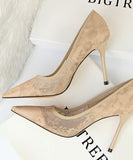 6色 レース 刺繡 セクシー 美脚効果 ハイヒール パンプス MY5015