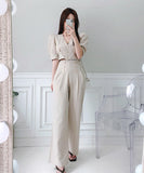 【上下2点セット】かわいい 新作 ワイドパンツ 夏 通気 肌触りの良い MY2-ZED883766A71