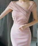 膝丈ドレス エレガント チュール キラキラ 宴会 気質 XH2-ZED889199NV171