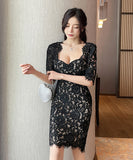 ドレス レース 新作 ミニドレス ゴージャス 結婚式 披露宴 MY2-YM8715