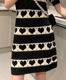 【4色】ミニドレス ニット ハート 柄 かわいい 新作 セクシー MY2-MLS6204