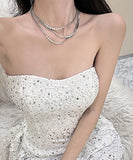 キラキラ PartyDress セクシー ベアトップ キャバドレス お姫様 XH2-ZED885286DXH449