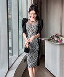 膝丈ドレス 新作 ゴージャス レース 高級感 宴会 パーティー 結婚式 MY2-JY20051