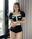 2色選べる 水着 新作 かわいい ゴージャス タンキニ モノキニ ビキニ 脚長効果 MY7-BY2665