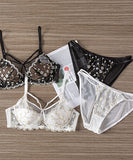 【２色】レース ブラ 下着 ボリューム感 刺繡 快適 可愛い XH9-MMZ841