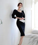 2色 キャバドレス ドレス ワンピース 背露出 肌見せ ゴージャス セクシー ZED880470E