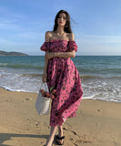 サンドレス ロングドレス 花柄 かわいい SNS映え MY2-YLS-GT238-9200