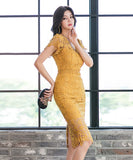 2色 キャバドレス ひざ掛け ドレス レース セクシー 高品質 MY2-ZED889314N171