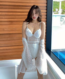 【2点セット・アウター付】水着 モノキニ タンキニ レース 新作 2色 激得 MY7-GM-00