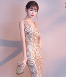 手作り  Vネック  ロングドレス   ゴージャス  着痩せ  披露宴   二次会 演奏会 LT2-HX140