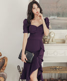 キャバドレス ミニドレス フリル 高見え セール 新作 MY2-MLS4742