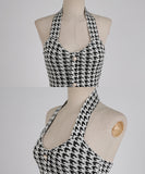ミニドレス キャバドレス 千鳥格子 新作 ニット MY2-MLS6207