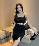 【4色】ミニドレス キャバドレス 着瘦せ 肌見せ 新作 MY2-YM8716