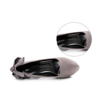 【12/14cm3色】パンプス ハイヒール リボン かわいい 脚長効果 パーティー MY5-ZJ007