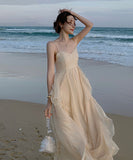 サンドレス ドレス ワンピース かわいい フリル リゾート 夏 旅行 MY2-CD-6-1CF22-2780530