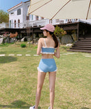 フリル 可愛い お洒落 水着 レディース 体型カバー MY7001