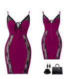 キャバドレス ミニドレス レース かわいい 新作 谷間魅せ 高級感 MY2-XYD9913