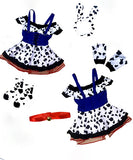 【入金後2日間以内発送可能】【5点セット】 ダルメシアン アニマル コスプレ サスペンダー風 可愛い XH2-XL2015