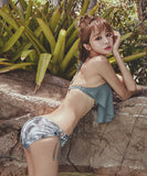 韓国 ビキニ かわいい フリル 水着 レディース MY7019