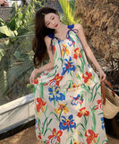 サンドレス かわいい 花柄 ドレス ミニドレス 夏 海辺 ワンピース MY2-XD6739
