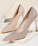 7色 ダイヤモンド スタイル ハイヒール パンプス キラキラ 脚長効果 高見え MY5-NS-9111-1