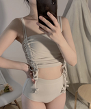 水着 サイドリボンリブ風ビキニ/タンキニ XY-DP-A28427