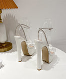 【4色】ハイヒール 透明 ダイヤモンド 高見え キラキラ 可愛い XH5-XL-MY-3289-1