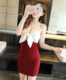 リボン かわいい 2色 新作 ミニドレス キャバドレス キャバドレス XY2-YM004