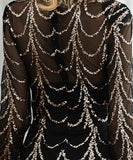 ロングドレス パーティードレス 結婚式 パーティー ピカピカ レース XY2-PC-M0032