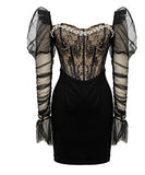 ゴージャス レース キラキラ チュール 宴会 セクシー 披露宴 パッチワーク XH2-JY20009