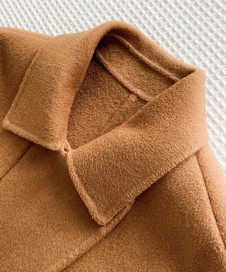 【2色】カシミヤ コート 高品質 手作り かわいい 新作 ゴージャス MYAS1WTQ238