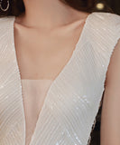 【3色】ナイトドレス キラキラ 谷間魅せ 誕生日 宴会 背露出 セクター 高級感 XH2-YFTK1126