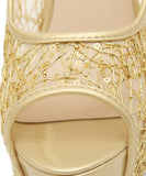 新色追加 キャバ パンプス ハイヒール  ダイヤモンド付き レース ゴージャス 高見え YN5001-XL-KG-818-3